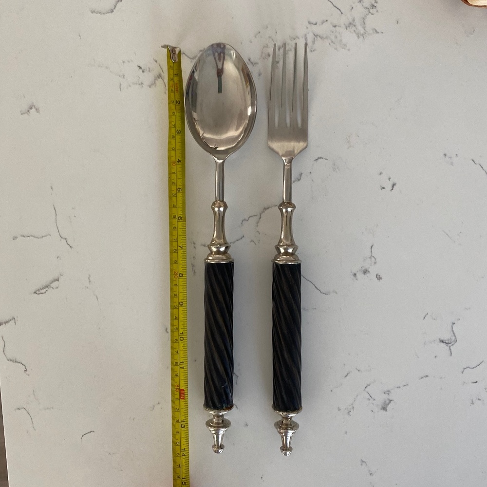 Pottery Barn  vintage twisted handle serving utensil set